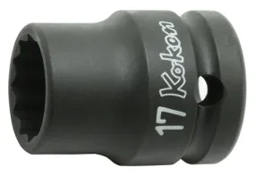 1/2 Sq. Dr. Socket  23mm 12 point Length 38mm Thin walled