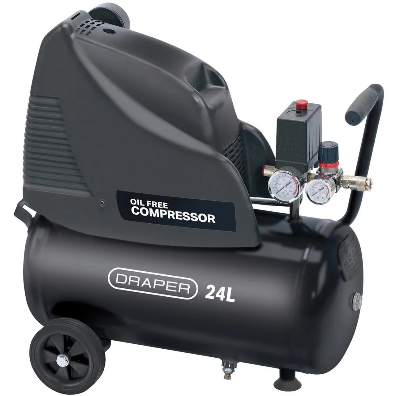 24L Oil-Free Direct Drive Air Compressor, 1.1kW/1.5hp