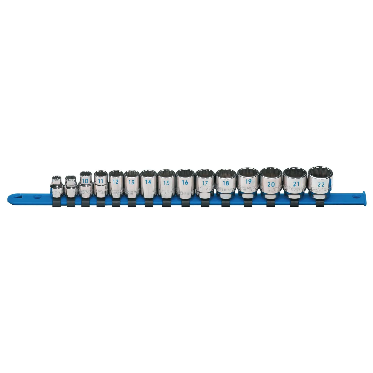 3/8" DRIVE 15 PIECE METRIC 12 POINT CHROME SOCKET SET SBM152TA | Matco Tools