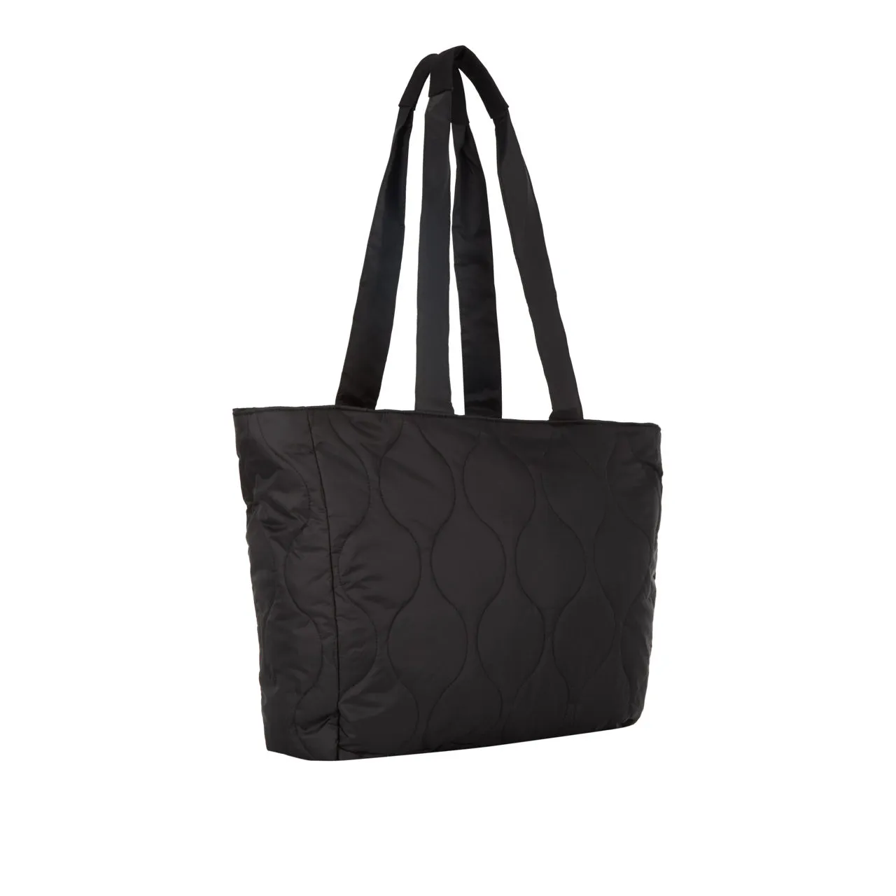 ADANOLA The Sustainable Edit Quilted Nylon Tote Bag - Black