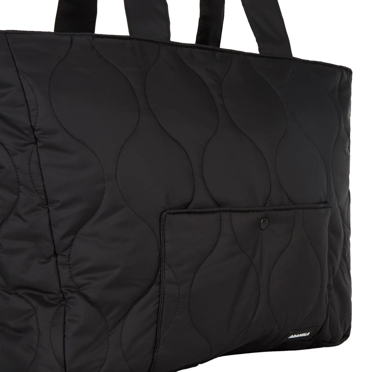 ADANOLA The Sustainable Edit Quilted Nylon Tote Bag - Black