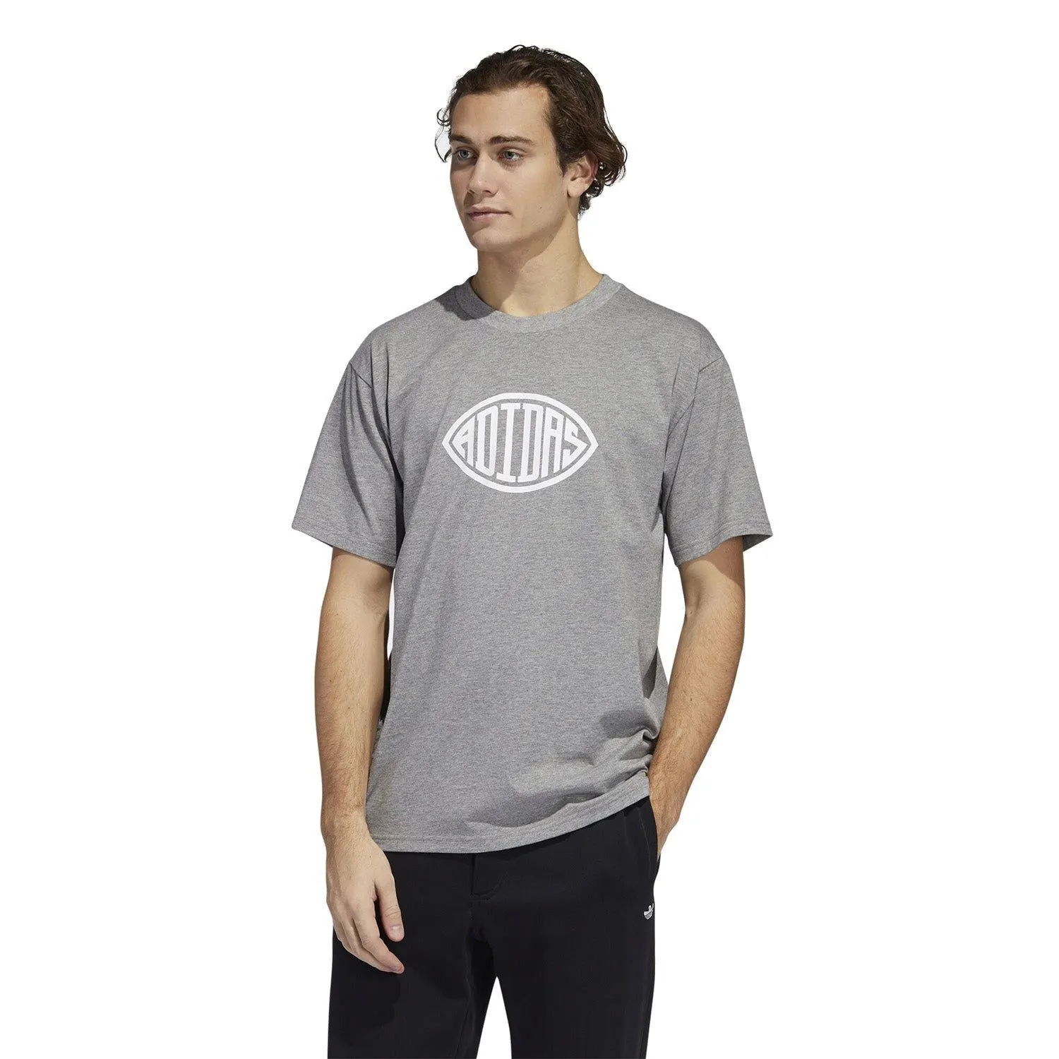adidas Originals Football Logo T-Shirt - Grey