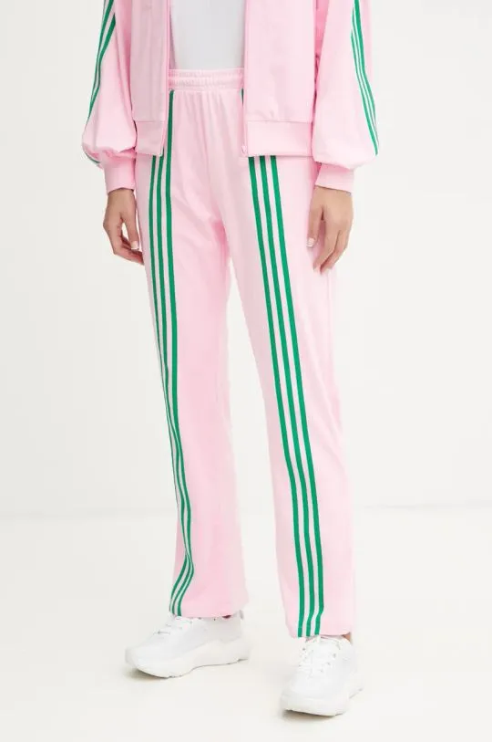 adidas Originals joggers 70s Velour Track Pant pink color JN8289