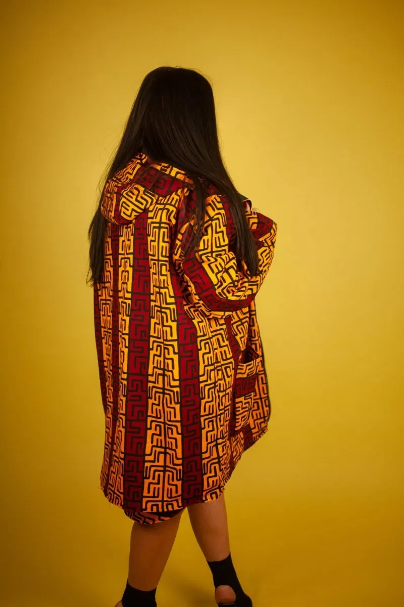 African Jacket In Red & Yellow