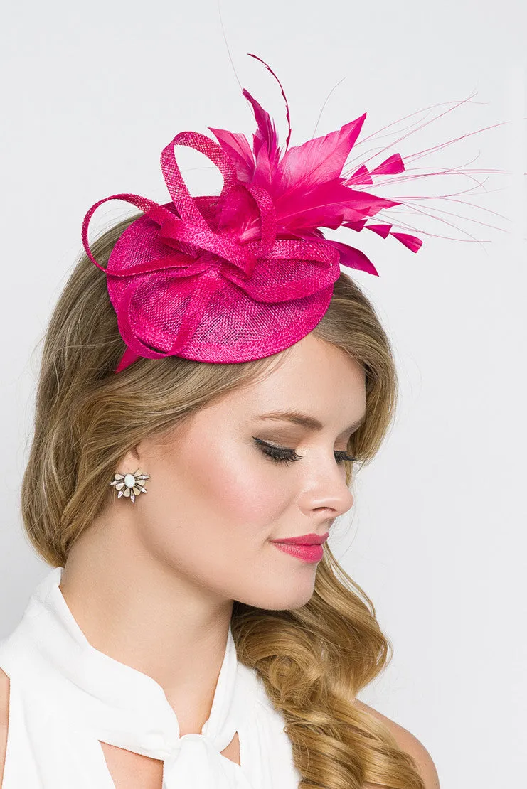 Arianna Fascinator - Fuchsia