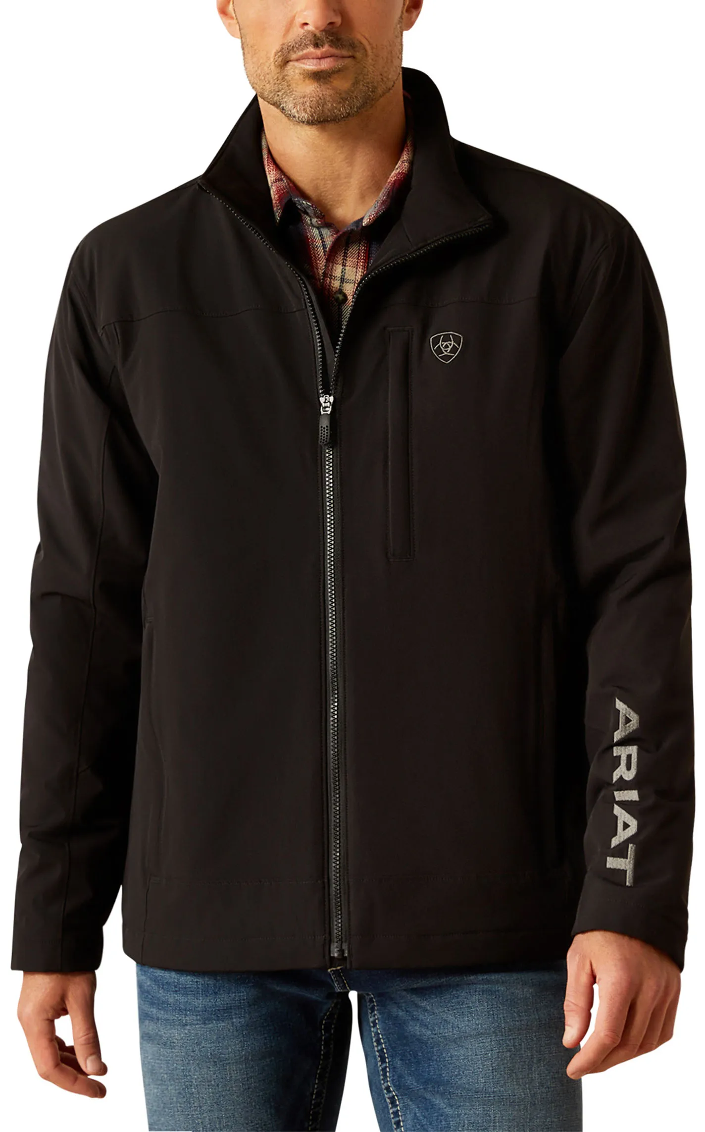 Ariat Men's Pioneer Black Stretch Softshell Jacket