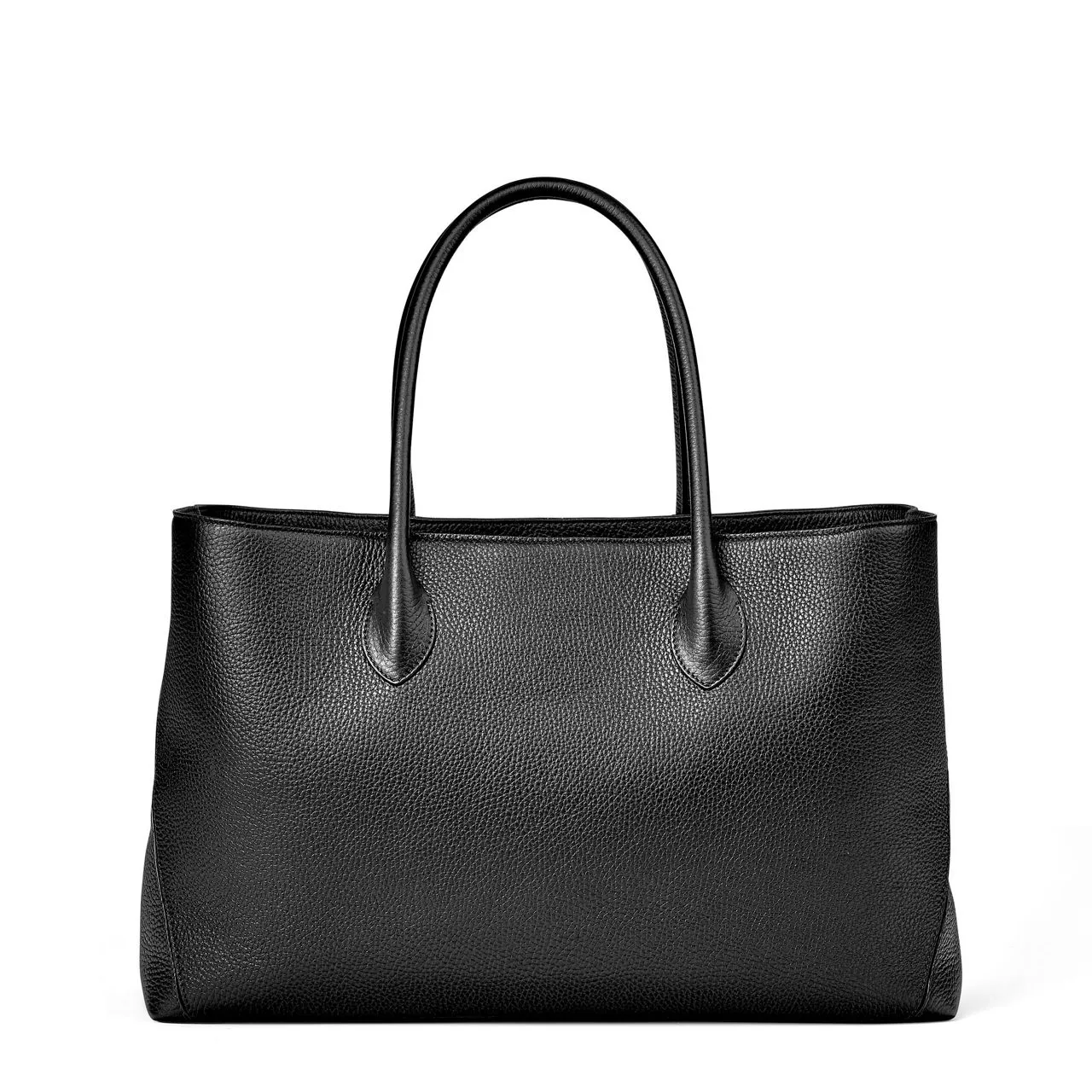 ASPINAL OF LONDON ONLINE EXCLUSIVE London Grained Leather Tote Bag - Black