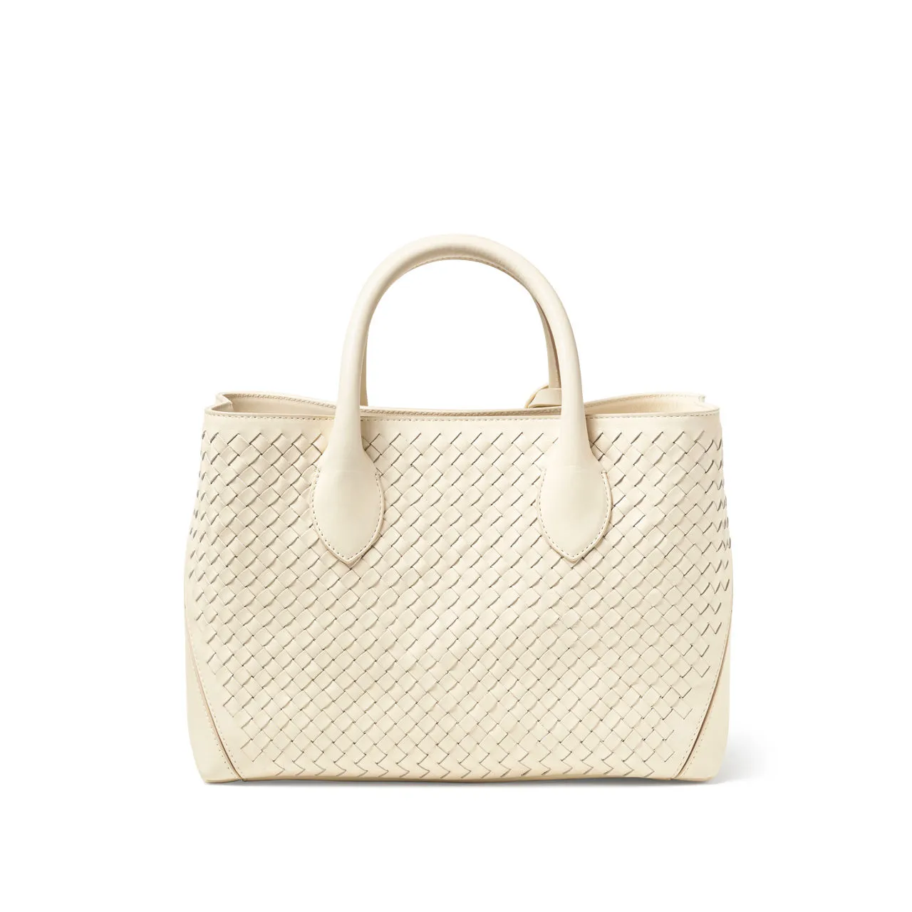 ASPINAL OF LONDON ONLINE EXCLUSIVE London Midi Woven Leather Tote Bag - Ivory