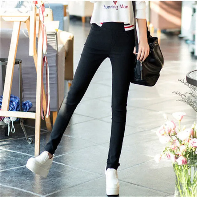 Autumn Winter Plus Size Fashion Women Leggings New Ankle Leggings Woman False Thin High Quality Legging 71892 SM6