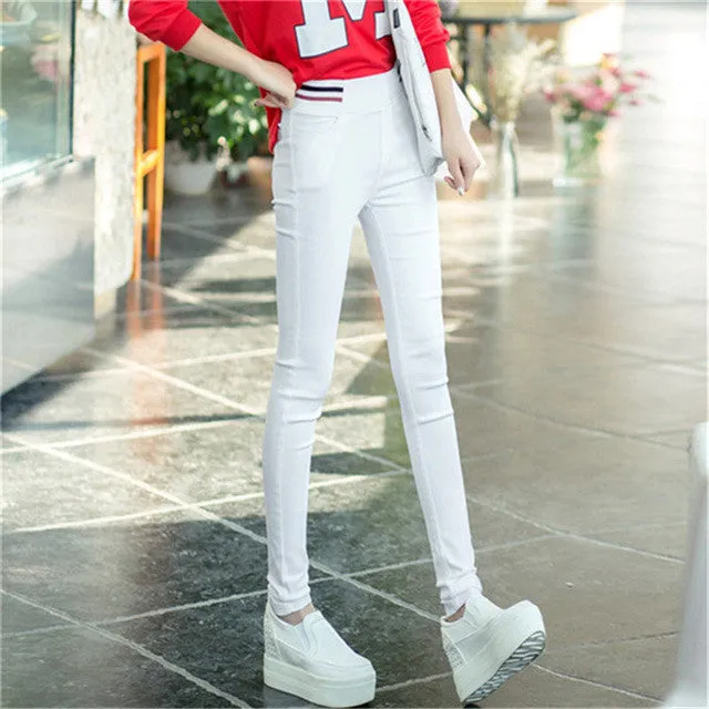 Autumn Winter Plus Size Fashion Women Leggings New Ankle Leggings Woman False Thin High Quality Legging 71892 SM6