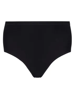 beYOUtiful - Slip alto in cotone elasticizzato extra fine - Nero Bipack