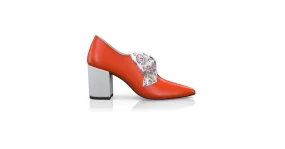 Block Heel Pointed Toe Shoes 28610