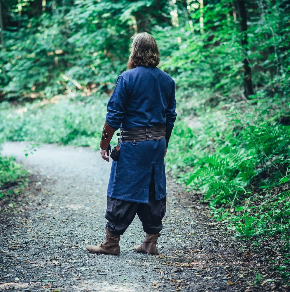 Blue Viking Tunic with slit