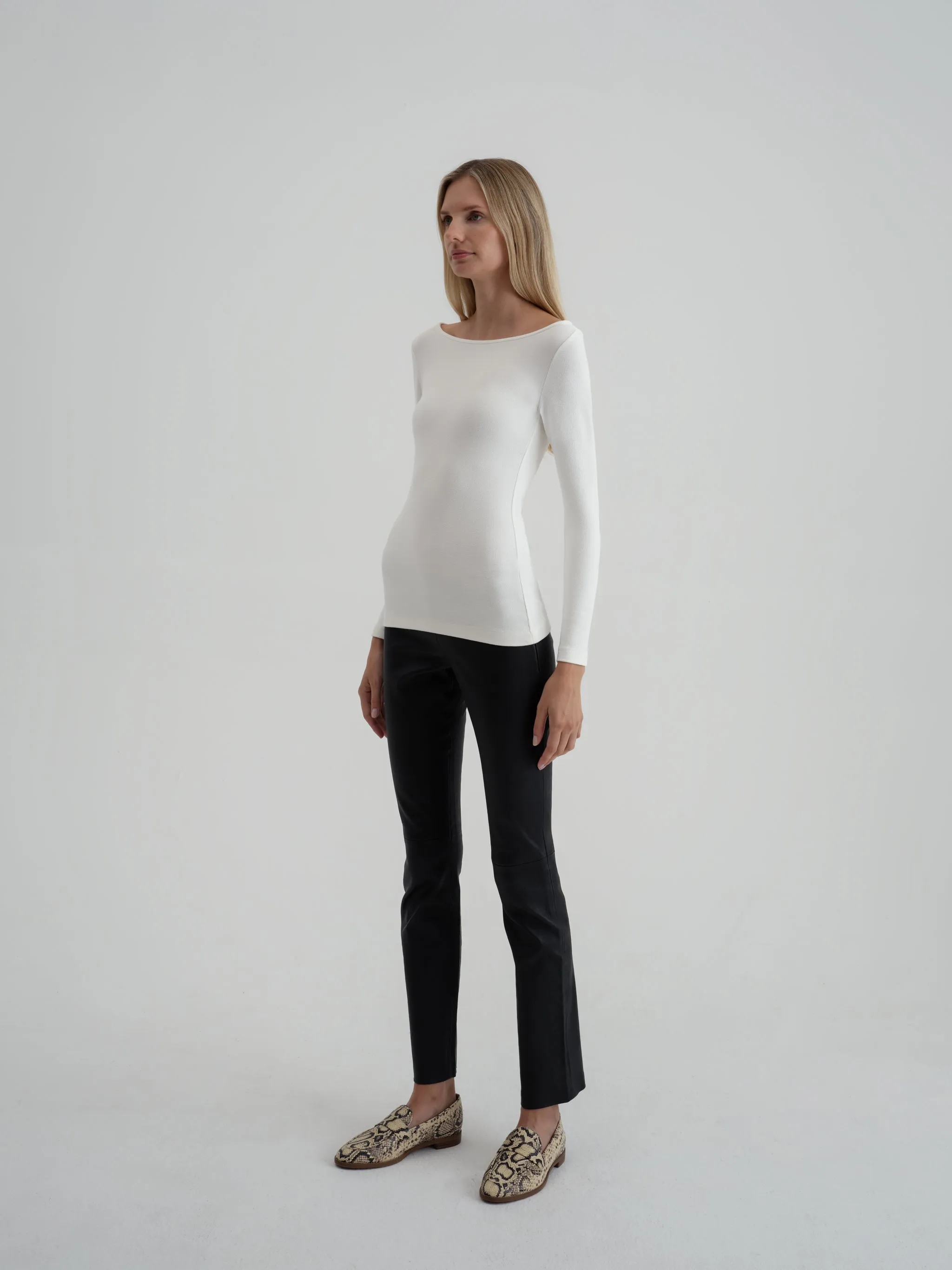 Boatneck Top, Black