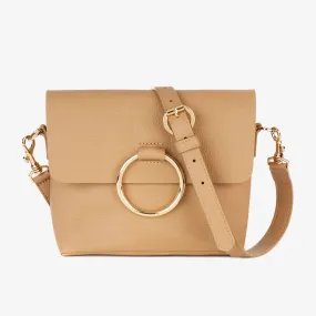 Brave Pebble Leather Mini Virtue Bag- Light Tan