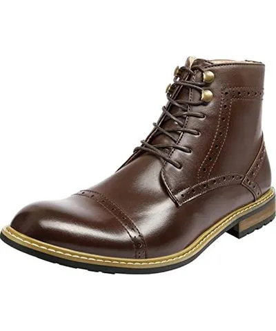 Bruno Marc Men s Dignified Wingtip Derby Ankle Boots