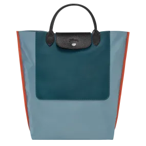 Cabas Longchamp M Tote bag Cloud Blue - Canvas