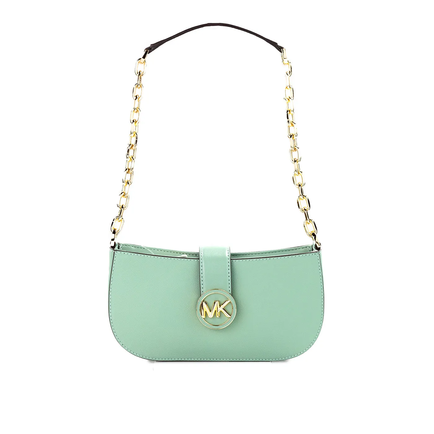 Carmen Small Sea Green Leather Pouchette Shoulder Crossbody Purse