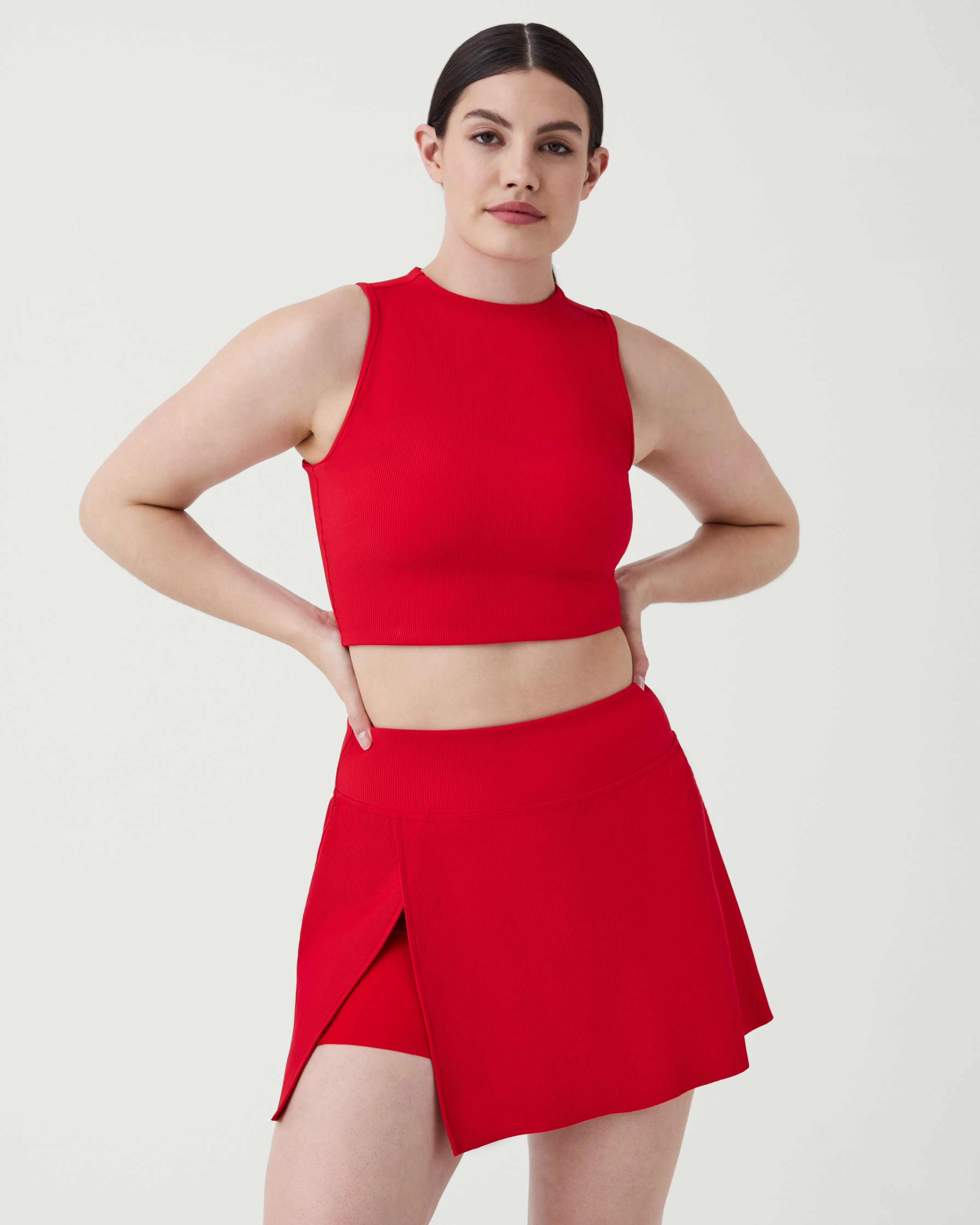 Contour Rib Mock Neck Crop Top