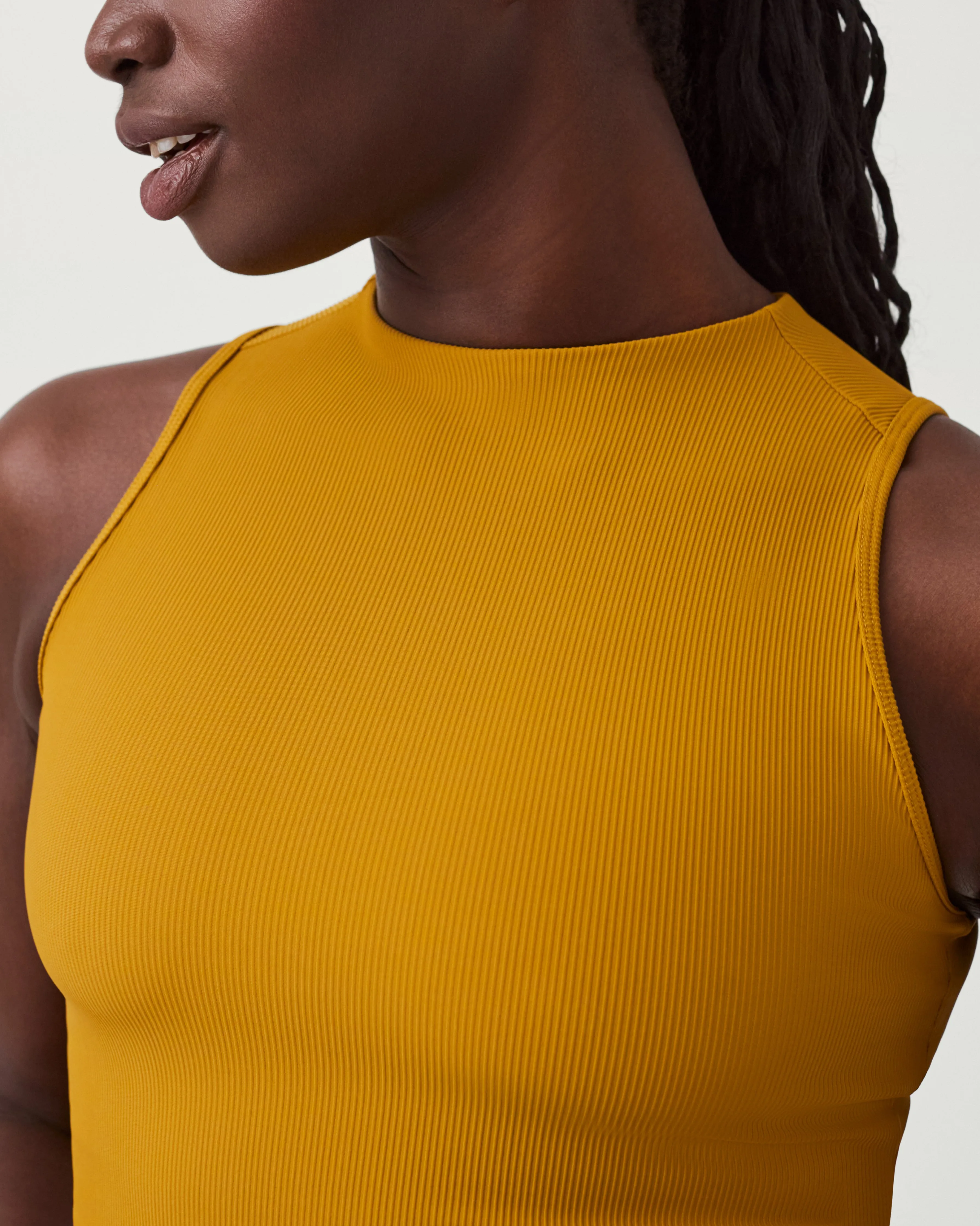 Contour Rib Mock Neck Crop Top