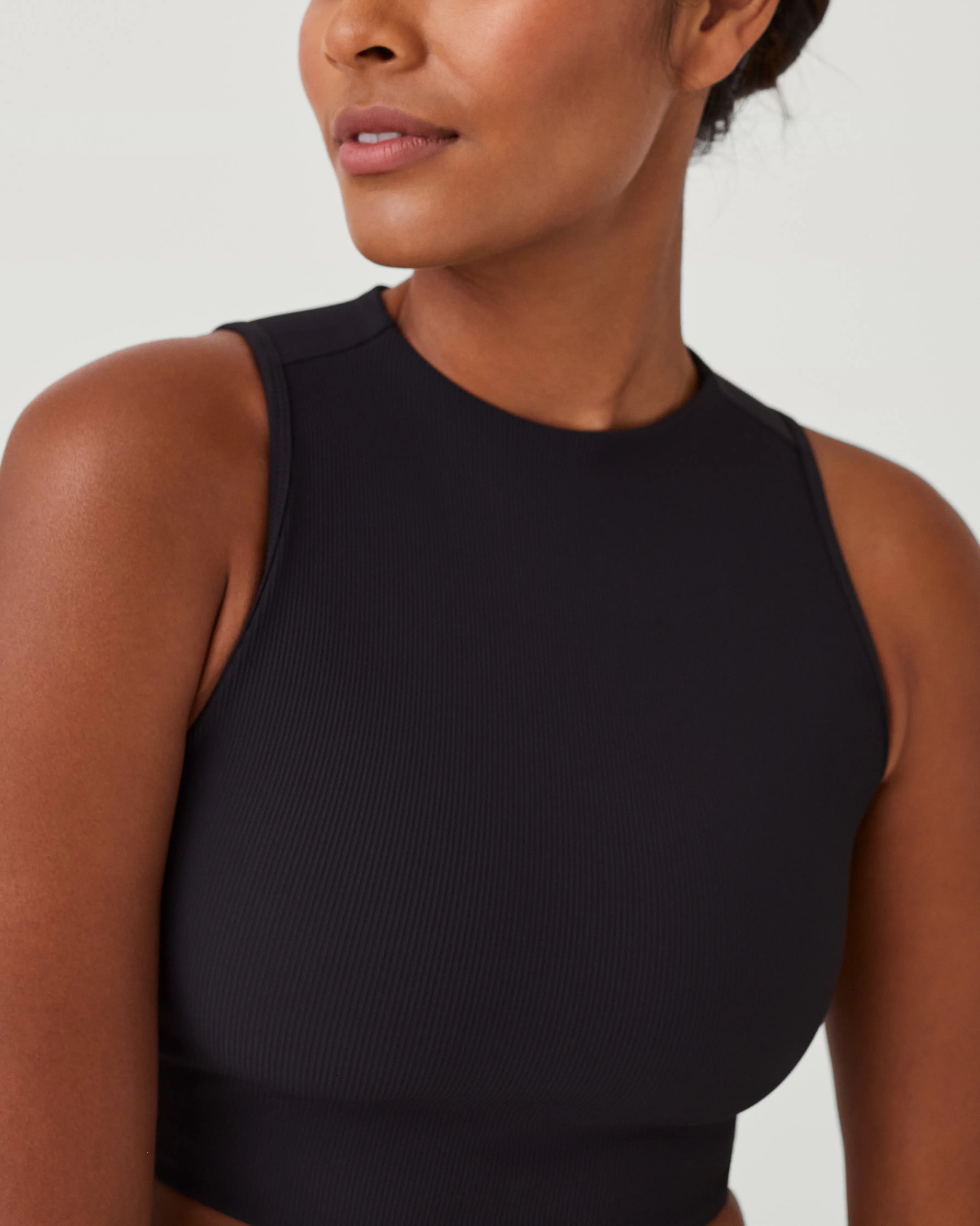 Contour Rib Mock Neck Crop Top