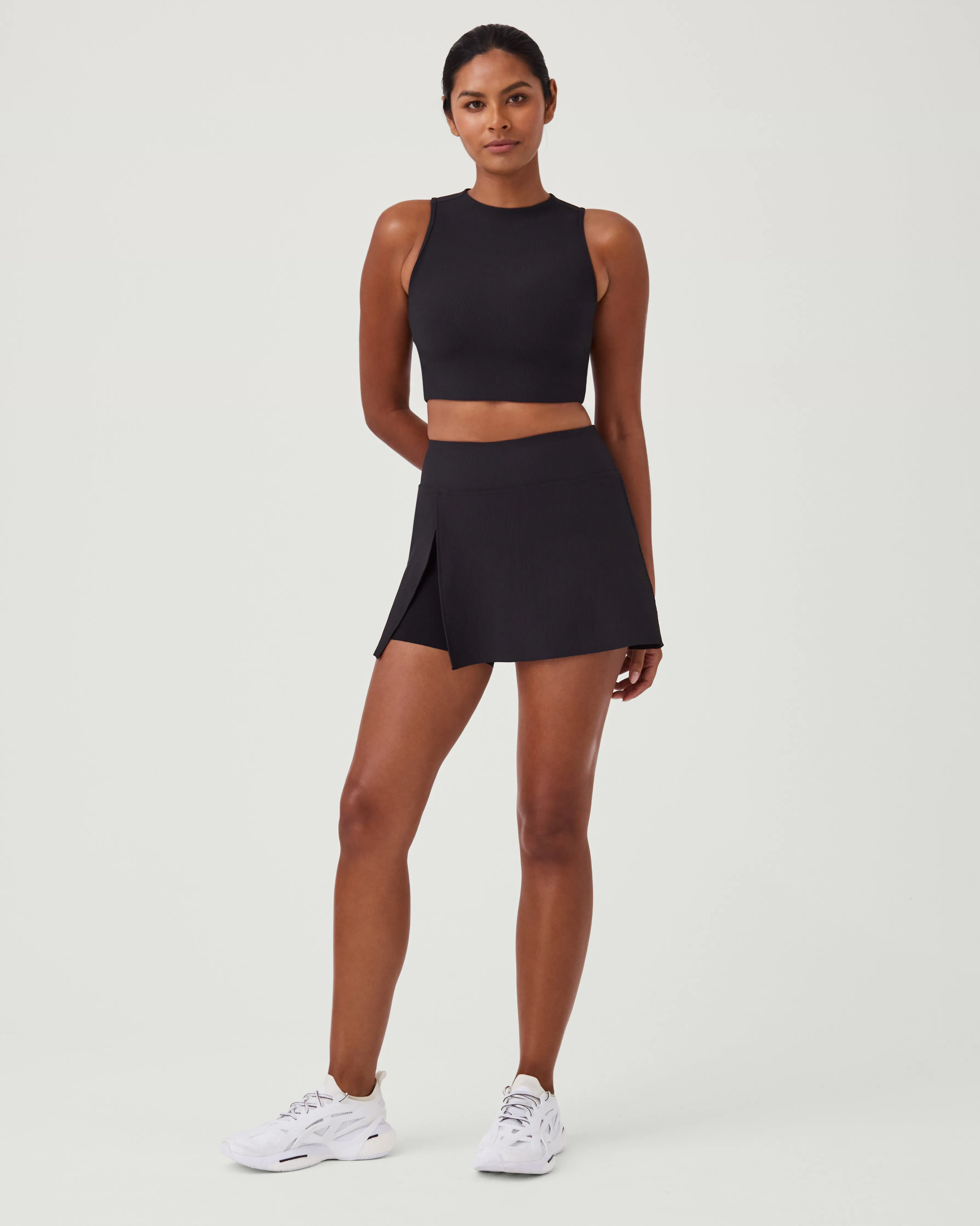 Contour Rib Mock Neck Crop Top