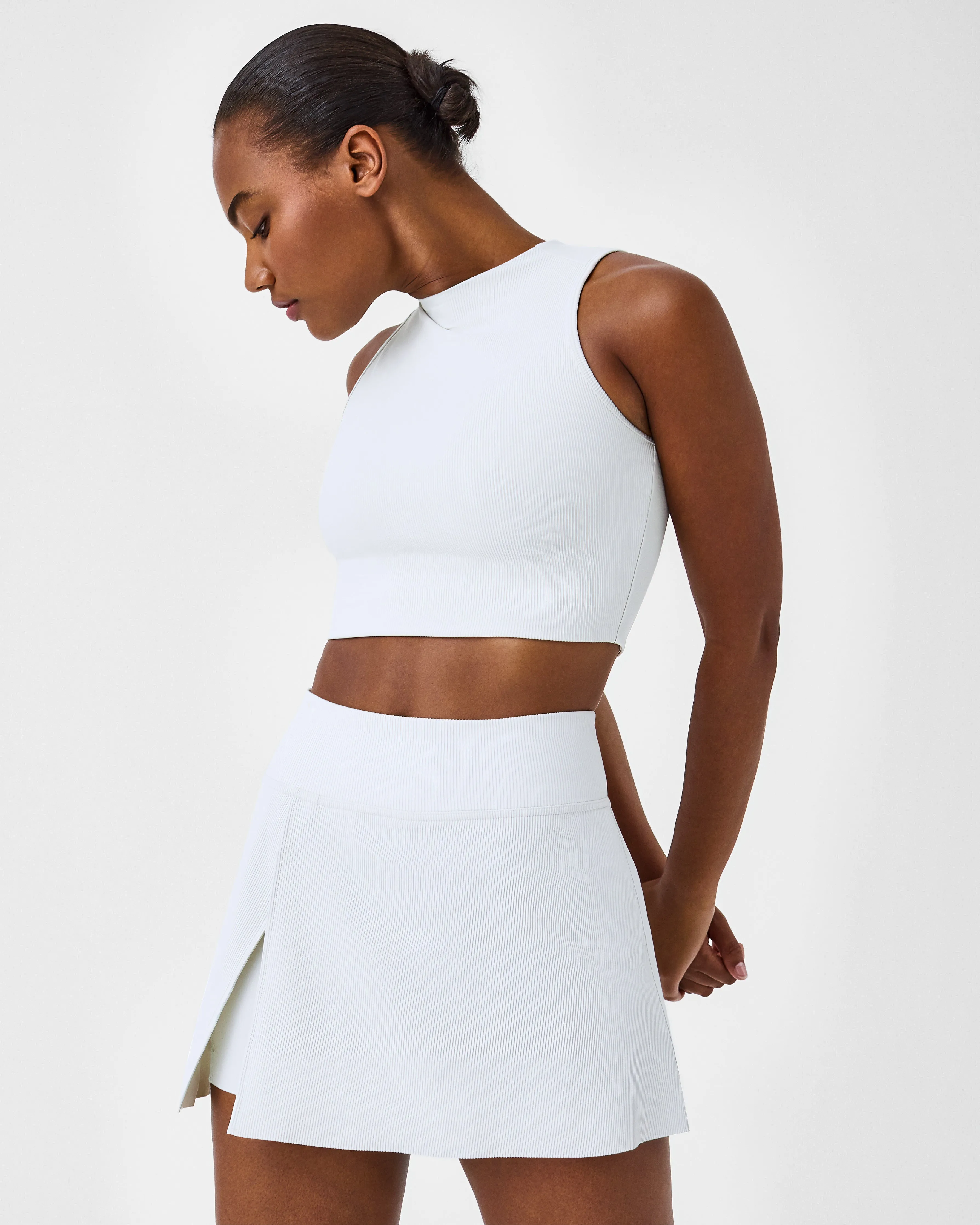 Contour Rib Mock Neck Crop Top