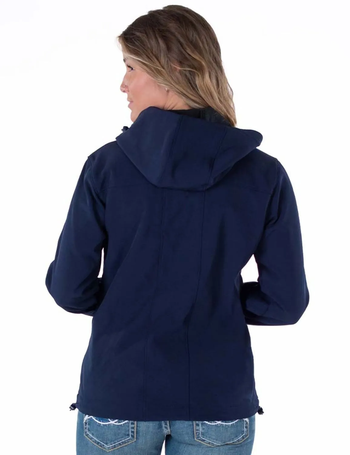 Cowgirl Tuff Womens Stretch Navy Nylon Softshell Jacket