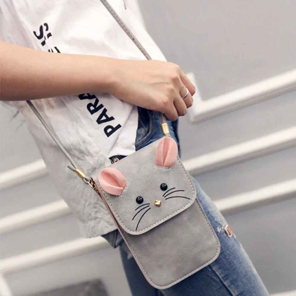 Cute Cross Body Single Shoulder Phone Coin Bag Women PU Leather Handbag Bolsos Femenina