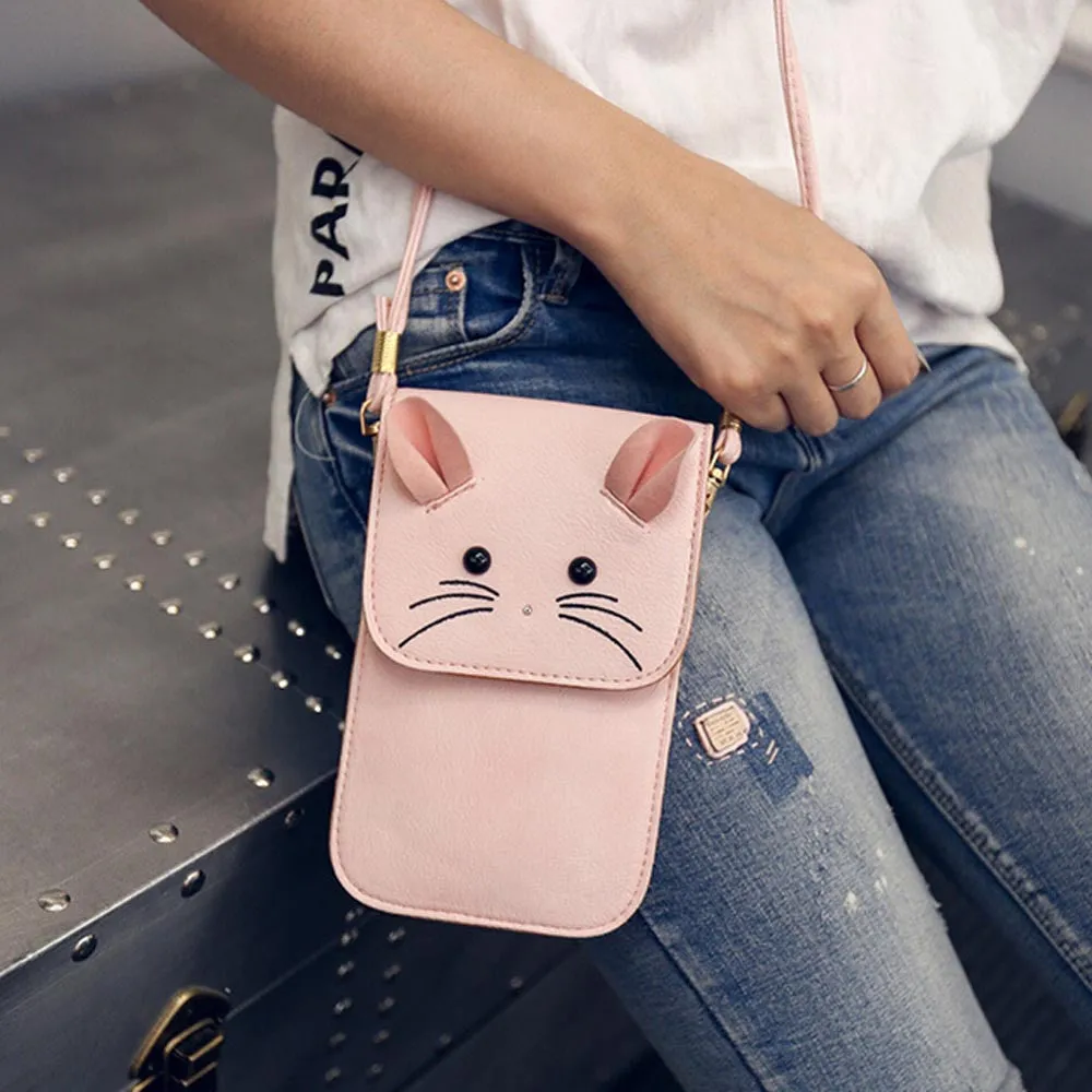 Cute Cross Body Single Shoulder Phone Coin Bag Women PU Leather Handbag Bolsos Femenina