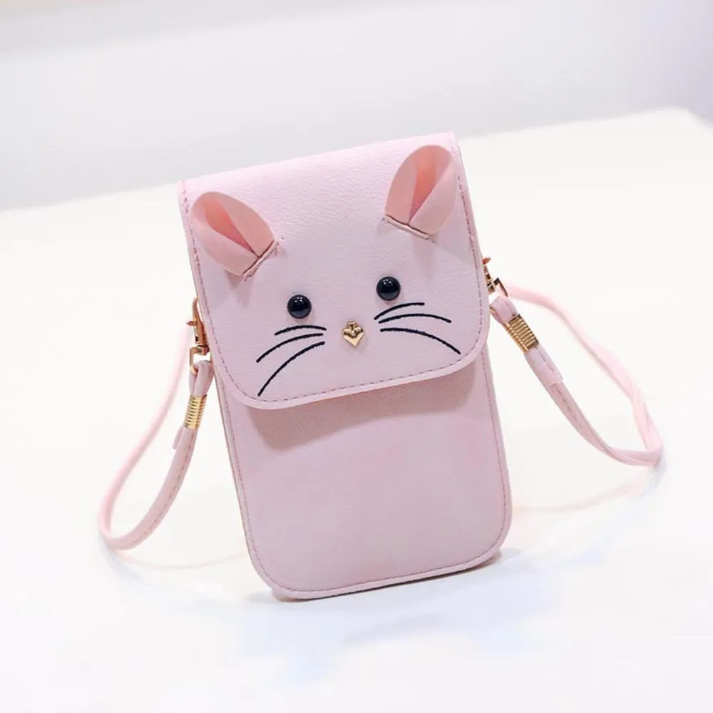 Cute Cross Body Single Shoulder Phone Coin Bag Women PU Leather Handbag Bolsos Femenina