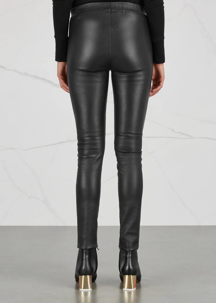 DOM GOOR Black leather leggings 
                         
                     
                