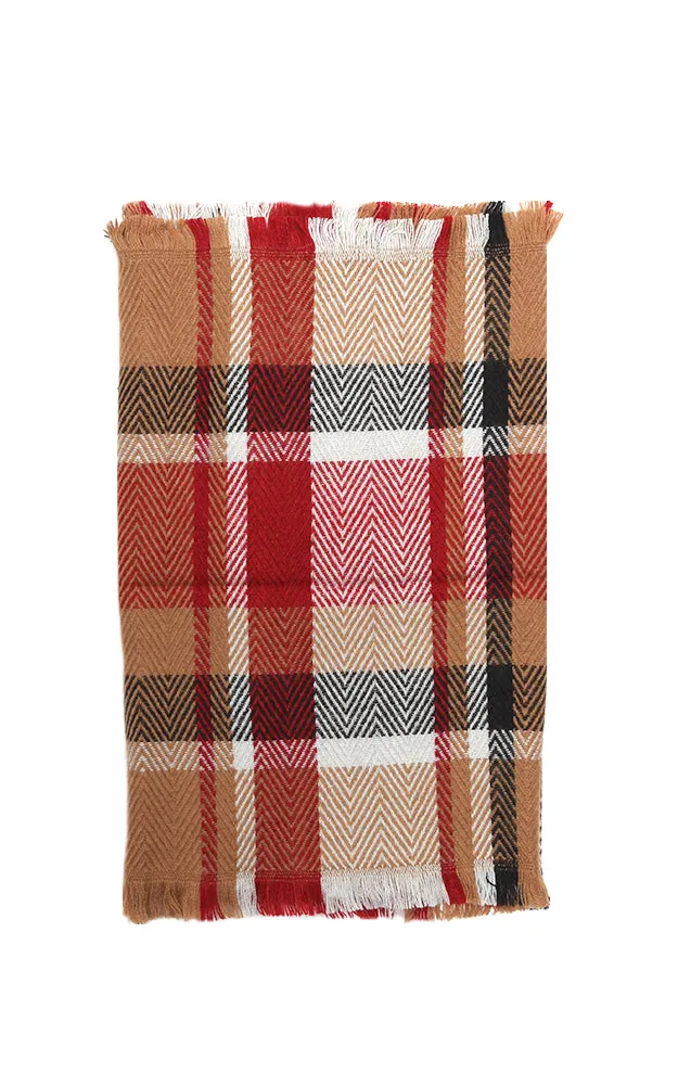 EAS9482 Plaid Infinity Scarf