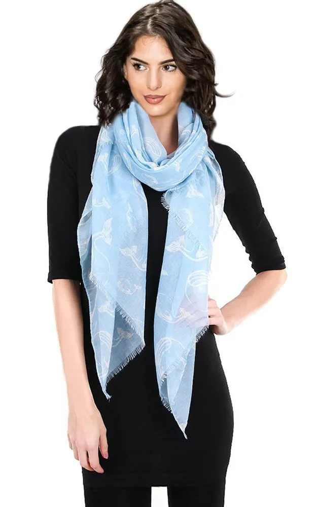 EBSC5045 Whale Print Scarf