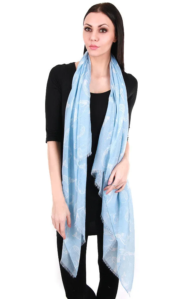 EBSC5045 Whale Print Scarf