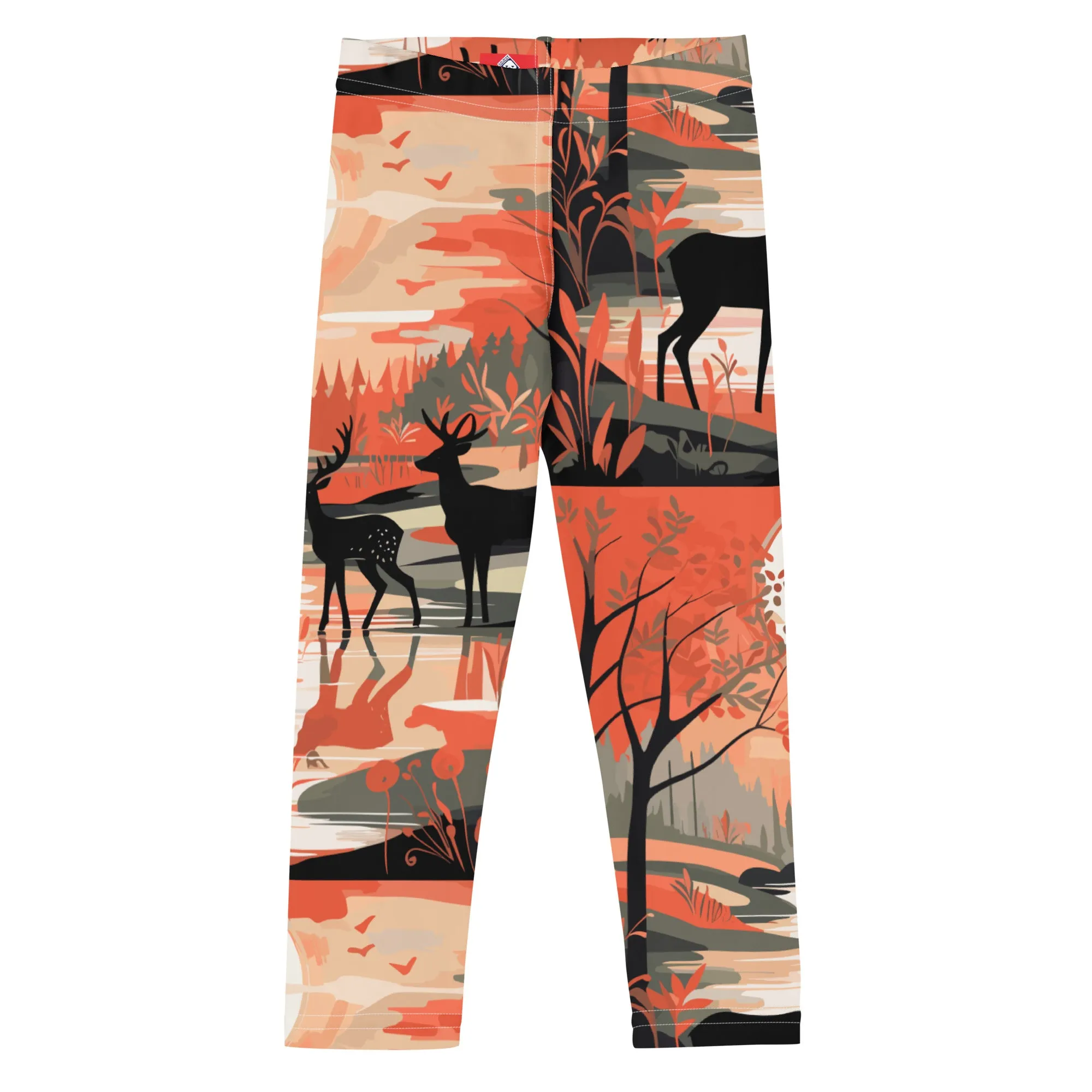 Embrace Nature's Beauty with Girls' Deer Forest Yoga Pants