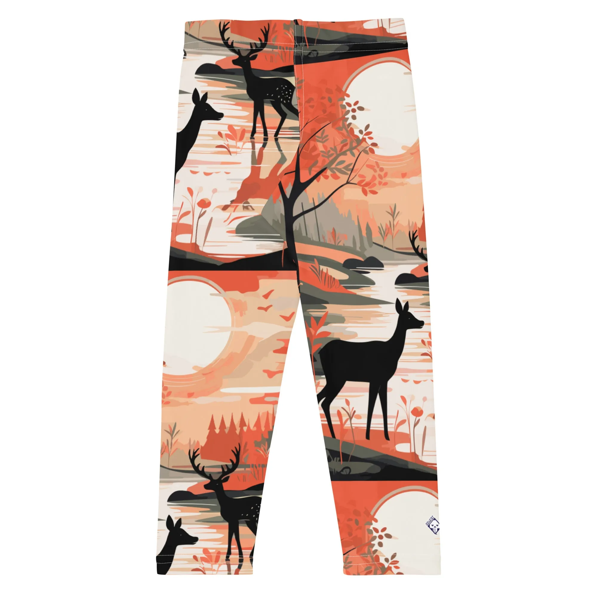 Embrace Nature's Beauty with Girls' Deer Forest Yoga Pants