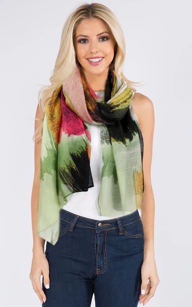 ESC10229 Abstract Print Oblong Scarf