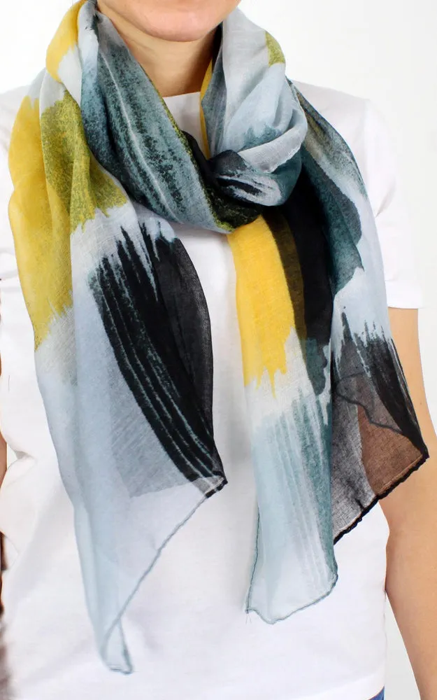 ESC10229 Abstract Print Oblong Scarf