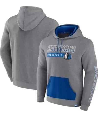 Fanatics Men's NBA Fanatics ed Dallas Mavericks Off The Bench Color Block Pullover Hoodie