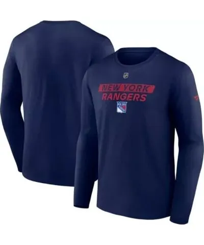 Fanatics Men's NHL Fanatics New York Rangers Authentic Pro Core Primary Long Sleeve T-Shirt