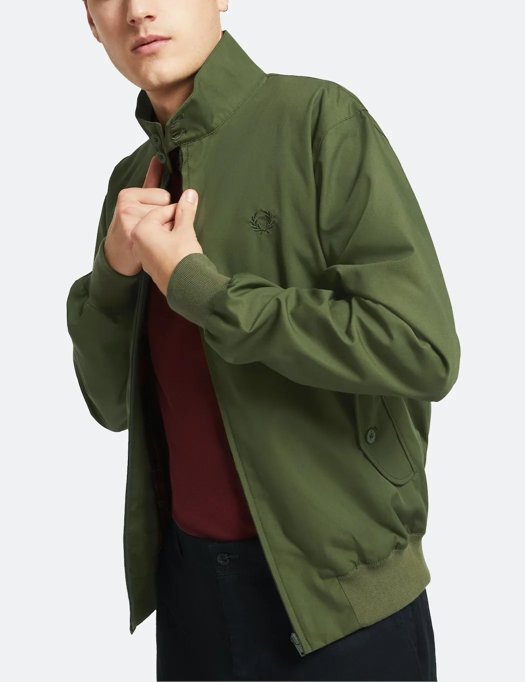 Fred Perry Re-issues Harrington Jacket (Made in UK) - Olive Green