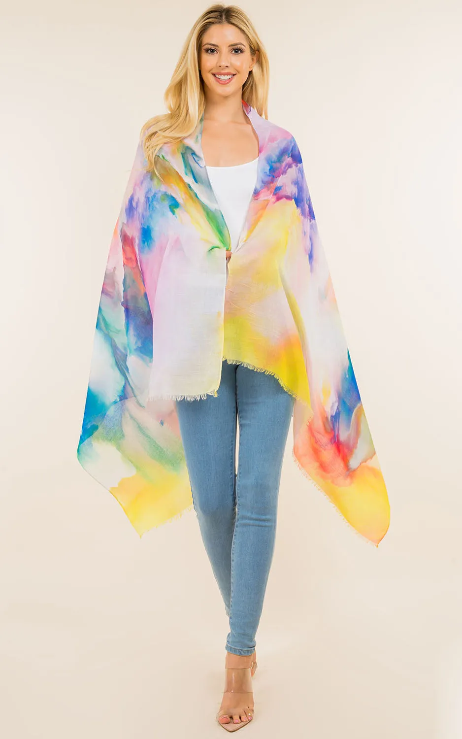 GPO0002 Tie-Dye Oblong Scarf