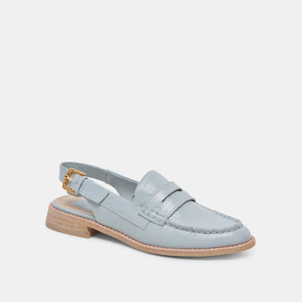 HARDI LOAFERS SKY BLUE CRINKLE PATENT– Dolce Vita 6974196744258