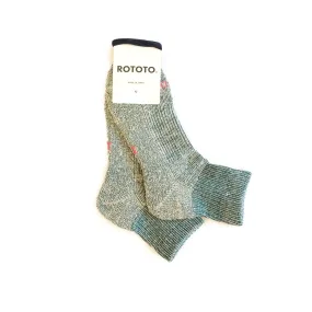 Hemp + Organic Cotton Pile Ankle Socks - Sea Green