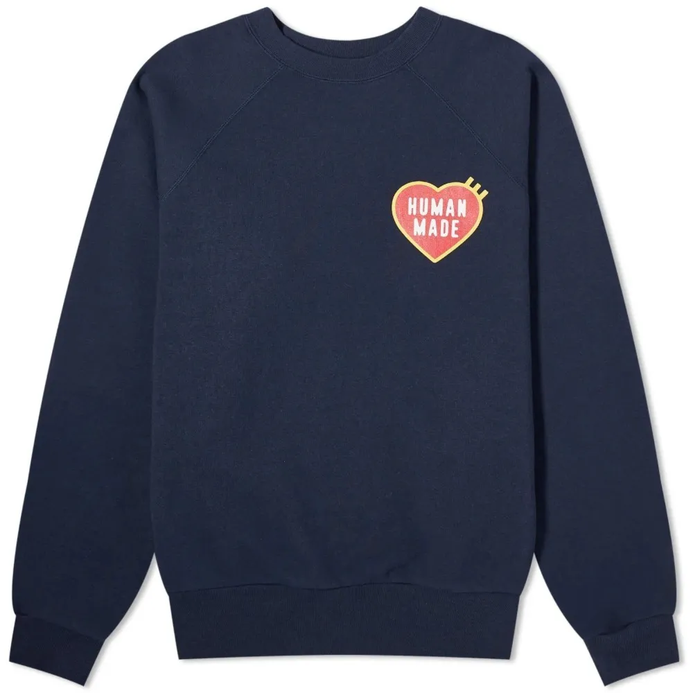 HUMAN MADE  |Heart Street Style Long Sleeves Plain Cotton Logo