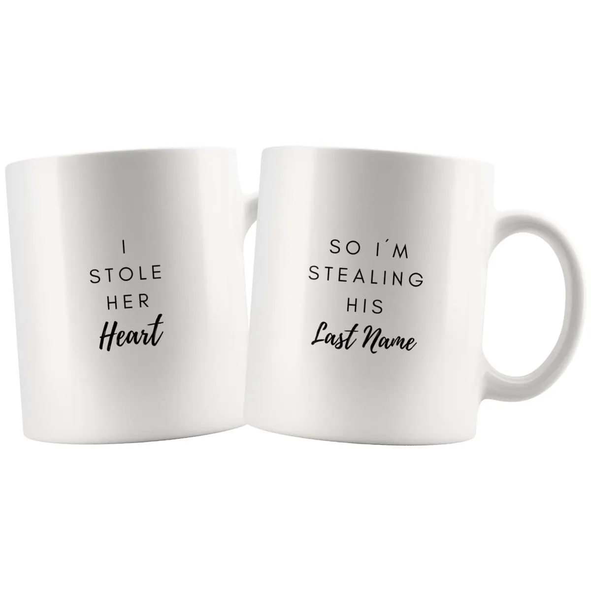 I Stole Her Heart Matching Couple Mugs