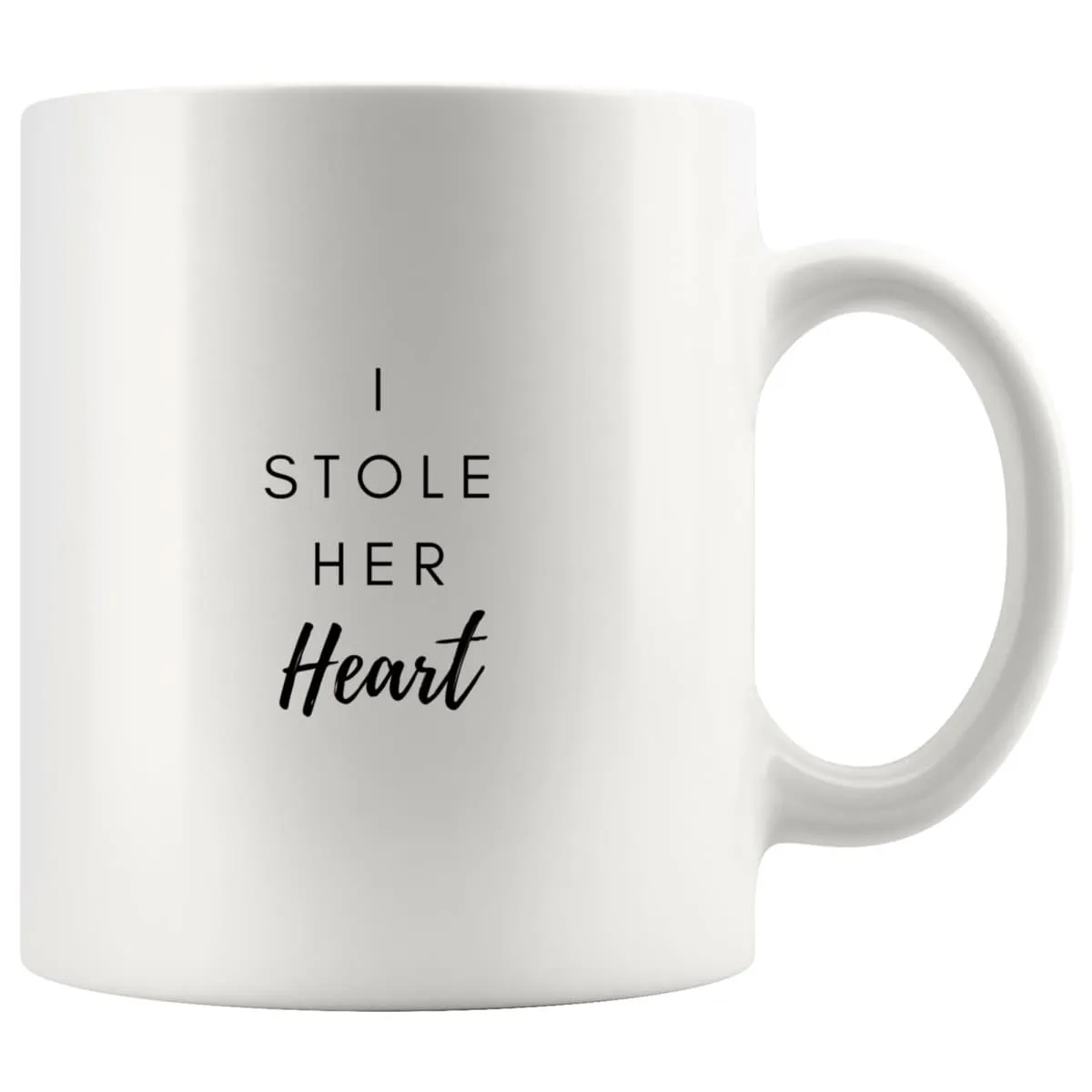 I Stole Her Heart Matching Couple Mugs