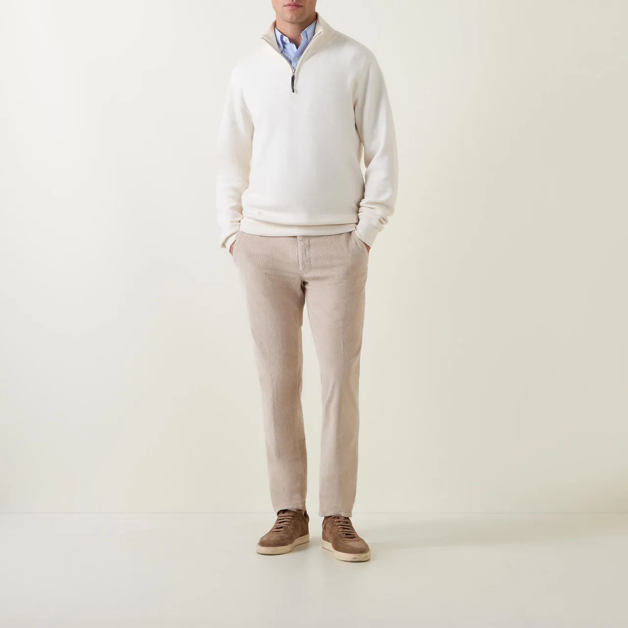 INCOTEX Casual Corduroy Chinos - Cream