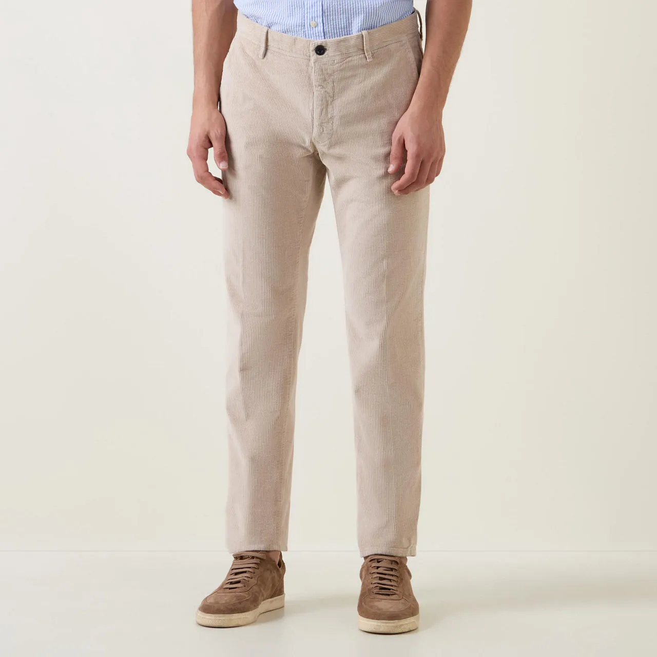 INCOTEX Casual Corduroy Chinos - Cream